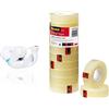 Scotch Magic Tape Dispenser Ricaricabile Gadget Gatto con 1 Rotolo Magic Tape Incluso & Nastro Adesivo 3M, Trasparente Acrilico