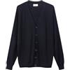 Diana Studio, Cardigan basico Nero Uomo, 100% Lana Merino, maniche lunghe , taglia S, regular fit