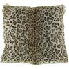 Gözze - Federa per Cuscino, Effetto Pelliccia, Design Leopardo delle Nevi, Microfibra, 50 x 50 cm - Bianco