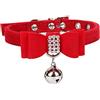 Corlidea Pet Bone Collare per cani con strass Diamond Buckle Pet Guinzaglio per gatti Collare con guinzaglio allungabile (Red b S)