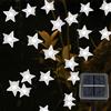 Ninonly Catena Luminosa Stella, 14m 120 LED Catena Luminosa Solare Esterno, Stella Luci Led Impermeabili, Stelle Catene Luminose per Feste Natale Matrimoni Giardino Cortile Decorazione