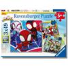 Ravensburger - Puzzle Bambini 5 Anni 3x49 Pezzi, Spidey - Puzzle 5 Anni, Collezione Marvel, Include 3 Puzzle 49 Pezzi, Giochi Educativi, Idee Regalo