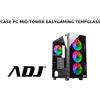 Adj Case Adj Mid-Tower Game Tempglass ATX/Micro ATX 1 USB2 1 USB3 BK