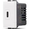 MAPAM PRESA CARICABATTERIA USB C 5V 2,4A SERIE ART COMPATIBILE LIVING BIANCA MAPT1US-MAP836B