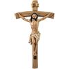 DRW Figura Cristo vivo sulla croce in resina dipinta a mano 15x8x30 cm