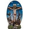 DRW Figura di Cristo Giudice in Resina Dipinta a Mano 5x5x13 cm