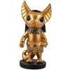 DRW Figura Anubis Bambino Dio Egiziano Seduto in Resina Dipinto a Mano 6x3x15 cm