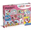 Clementoni Hello Kitty Supercolor 10 in 1-10 Immagini Diverse (3 18, 30, 2 48 e 1 60 Pezzi), Puzzle Bambini 4 Anni, Made in Italy, Multicolore, 80509, Esclusivo Amazon