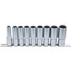 BGS 5253 | Serie di bussole poligonali, profonde | 12,5 mm (1/2) | 10 - 24 mm | 9 pz.