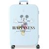 Disney Mickey Happiness Valigia media Blu 48x70x28 cm ABS rigido Chiusura TSA integrata 79L 4,32 kg 4 Doppie ruote