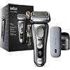 Braun Series 9 Pro, Rasoio Elettrico Barba Custodia da Viaggio, Batteria Litio Ion, 100% Impermeabile Idea Regalo, 9477CC Nero