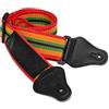 Tiger STP2-RB, tracolla in nylon per chitarra acustica, classica, elettrica e basso, design reggae, multicolore, taglia unica