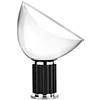 FLOS Lampada da tavolo Taccia Small, riflettore in alluminio verniciato bianco, corpo nero, 373 x 142 x 485 mm, da Achille and Pier Giacomo Castiglioni, 1962