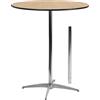 Flash Furniture Tavolo da Pub 36RD-2 colonne Sedia, Legno di Betulla, Acciaio, Cromo, Naturale, Set di 1