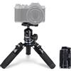 Rollei Compact Traveler Mini-M1, Mini Treppiede Fotocamera in Alluminio 49cm Cavalletto Fotografico Piccolo Leggero con Testa a Sfera Arca Swiss per DSLR Nero, Macro-Treppiede-Fotocamera-Tripod