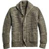 QWUVEDS Moda da uomo per il tempo libero,in lana solida,a maglia,versatile,colletto alto,a maniche lunghe,stile lungo,cardigan da trekking,da uomo,a collo alto,da uomo,con bottoni,maglione da