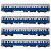 RIVAROSSI HR4324 Set "Treno Azzurro" 4 CARROZZE Tipo '46 livrea blu/celeste FS