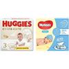 Huggies Extra Care Pannolini, Taglia 3 (4-9 Kg), Confezione da 80 Pannolini & Pure Salviette Umidificate per Bambini, 672 Salviette