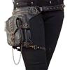 Malayas Vintage Leather Shoulder Bag, Steampunk Punk Borsa, Vita Di Cuoio Imballa, Sacchetto Gotico, Nero, CFB002
