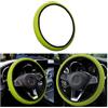 CGEAMDY Coprivolante Auto Universale Diametro 37-38 cm, Coprivolante Elastica del Volante, Microfibra Traspirante in Seta Ghiaccio, Calda in Inverno e Fresca in Rstate, Antiscivolo (Verde Tenue)