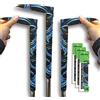 Alien Pros Alien PRO Golf Grip Wrapping Tapes - Innovativa Soluzione di Impugnatura per Mazze da Golf - Goditi Una Nuova Sensazione di Presa in Meno di 1 Minuto (Onda Blu - Confezione da 3)