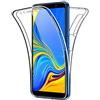 COPHONE Custodia per Samsung Galaxy A7 2018 360°Full Body Cover Trasparente Silicone Case Molle di TPU Trasparente Sottile Protezione per Galaxy A7 2018