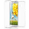 COPHONE Custodia per Samsung Galaxy S6 EDGE 360°Full Body Cover Trasparente Silicone Case Molle di TPU Trasparente Sottile Protezione per Galaxy S6 EDGE