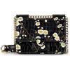 Kate Lee Borsa Mini Tiny Ophelia Cro Nero Fiori, Tracolla Donna