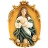 DRW Targa della vergine di immacolata da appendere in resina dipinta a mano 9 x 12 cm