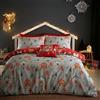 Bedlam Christmas - Set copripiumino reversibile, motivo: casa di pan di zenzero, per letto matrimoniale, colore: grigio