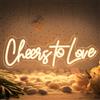 Looklight Cheers to Love Insegne al neon Luce al neon a LED bianca calda Insegna al neon alimentate tramite USB per camera da letto Matrimonio Anniversario Proposta Fidanzamento Decorazioni