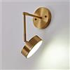 LMAMZ Applique Ottone Anticato, Applique a Braccio Lungo Regolabile, Lampade da Parete Vintage Industriale Applique da Parete Interno Led Lunga, Led Tricolore Lampada Lettura Letto Parete