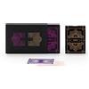SLOWPLAY Set di carte da gioco in 100% plastica, 2 mazzi (viola e oro), indice jumbo, formato poker, flessibilità e durata superiori, impermeabile e lavabile, carte professionali per Texas Hold'em