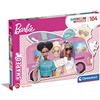 Clementoni- Barbie Supercolor Puzzle-Barbie-104 Pezzi Sagomato, Shaped, Puzzle Bambini 4 Anni-Made in Italy, Multicolore, 27162