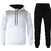 JMEDIC Tuta Uomo Completa - Completo Running Sports Suit Completa Cotone Elegante Abbigliamento Sportivo Uomo Felpa E Pantaloni Tuta Felpata Tuta Sportiva (L, Grigio)