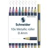 Schneider Paint-It 050 - Penna a sfera metallica, 0,4 mm, confezione da 10 pezzi