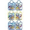 BABY DISTRIBUTION Confezione 6 pezzi bavetta bavaglino bavagli bimbo neonato ellepi Disney baby Mickey TU