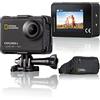 National Geographic 9683500, 4K Ultra HD 60fps Action Cam Explorer 6 impermeabile con stabilizzatore d'immagine, Nero