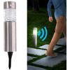 BAKAJI Lampada Giardino Ricarica Solare con Sensore Movimento Paletti Luce LED 44x7cm