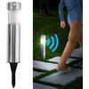 BAKAJI Lampada Giardino Ricarica Solare con Sensore Movimento Paletti Luce LED 39x6cm