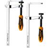 POWERTEC Morsetti per guide a vite rapide per recinzioni XTENDER ad arco, tavolo MFT, sistema di guide per sega a binario, capacità 17,8 cm x profondità 6,5 cm, forza di serraggio 181,4 kg, 2 pezzi