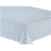 Home Direct Tovaglia in Tela Cerata plastificata Rettangolare 140 x 200cm Salvia Grigio Chiaro