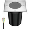 ledscom.de Lampada da incasso a pavimento RELI per esterni, IP67, acciaio inox, angolare, 11 x 11 cm, 1x GU10 max. 15W, smerigliato
