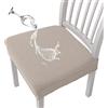 KELUINA Coprisedili per sedie impermeabili in jacquard con reticolo elasticizzato 1/2/4/6 pezzi Coprisedie per sedie da pranzo Coprisedie per cucina (Cachi,2 PCS)