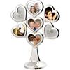 DRW Portafoto Albero con Cuori Metallo Argento 20 cm