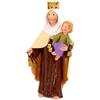 DRW Figura Madonna del Carmen Stile Bambini in Resina Dipinta a Mano 9x5x20 cm