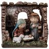 DRW Mistero Infantile Nascita con portale in Resina Dipinta a Mano 10x5x10 cm, Colori Assortiti