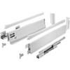 GTV - Modern Box Pro guide per cassetti I L = 300 mm H = 135 mm I Bianco I Cassetto con chiusura silenziosa I Sincronizzazione del percorso delle guide I Carico fino a 40 kg I PB-MBPRO-KPL300B1