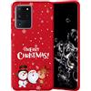 Yoedge Natale Cover compatibile con Samsung Galaxy S21+ 5G /S30+ 6,7,Custodia Silicone Ultra Sottile Rosso con Cartoon Natalizie Disegni,Morbida Antiurto Protettiva Case per Samsung S21+ 5G,Cartoon 3