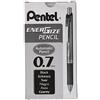 Pentel Energize PL77-A - Portamine da 0,7 mm, colore: alluminio/nero